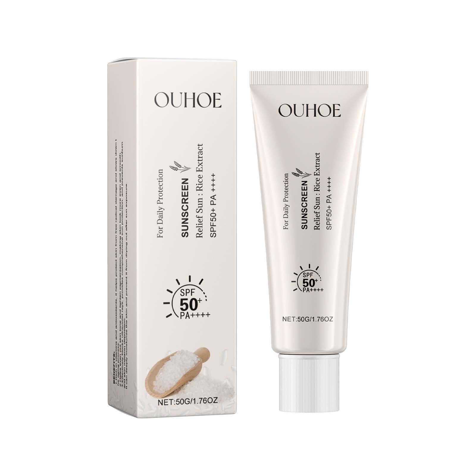 Gentle SPF 40 Daily Sunscreen, Broad Spectrum UVA/UVB Protection, Hydrating Facial & Body Sunscreen with Fermented Rice Water & 