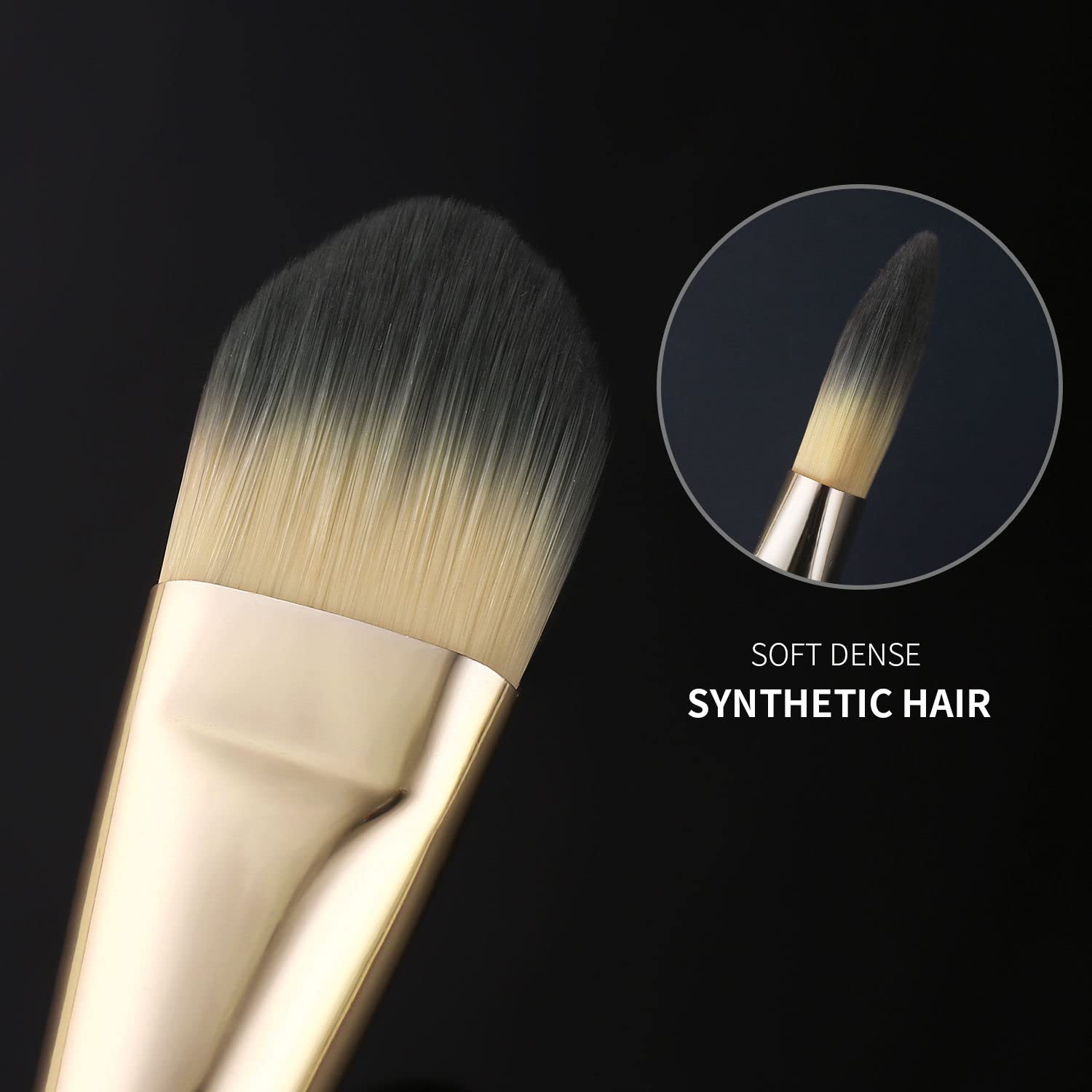Beili Foundation Brush Set For Liquid Mask Concealer Makeup Flat Foundation Makeup Brushes For Liquid Cream Foundation Powder Bu
