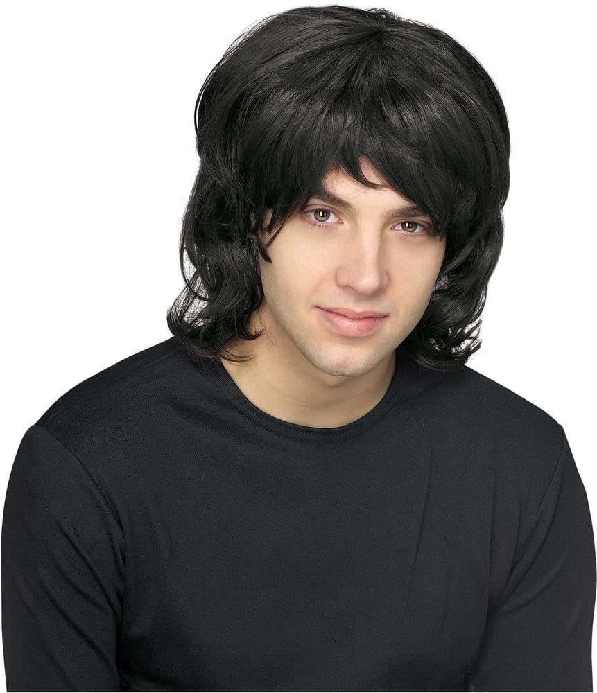 Rubie'S Mens 70'S Shag Wig Party Supplies, Black, One Size Us