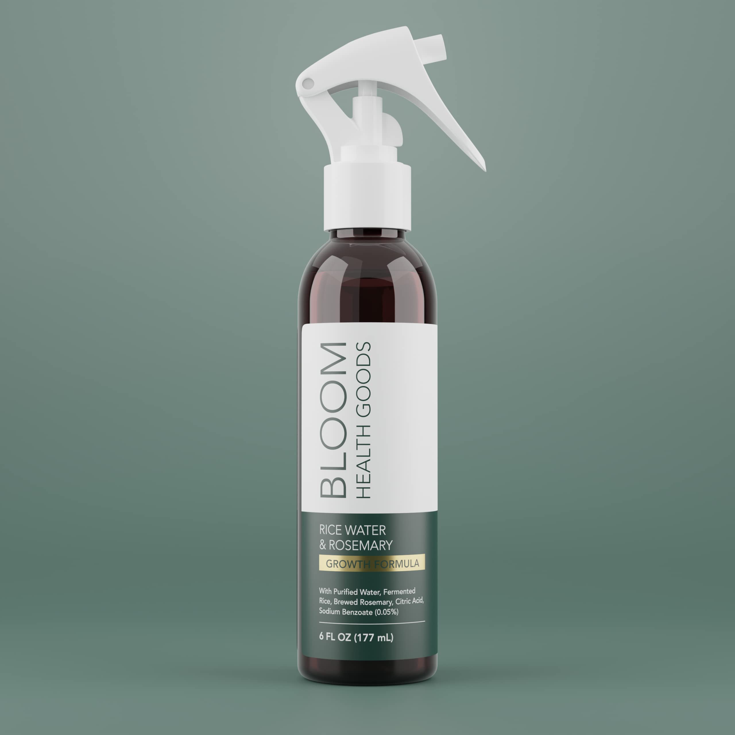 Bloom Health Goods - Rice Water & Brewed Rosemary Spray - Hair & Skin Serum - Strengthen, Moisturize & Thicken Naturally - For D