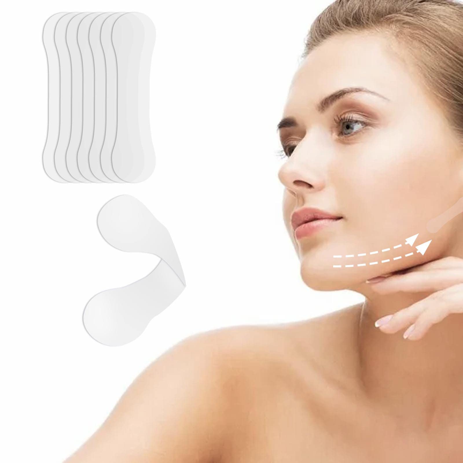Wxyinspas 100 Pcs Face Tape Lifting Invisible Kit For Wrinkles, Jowls, Double Chin, Neck, Eye, Waterproof High Elasticity V Shap