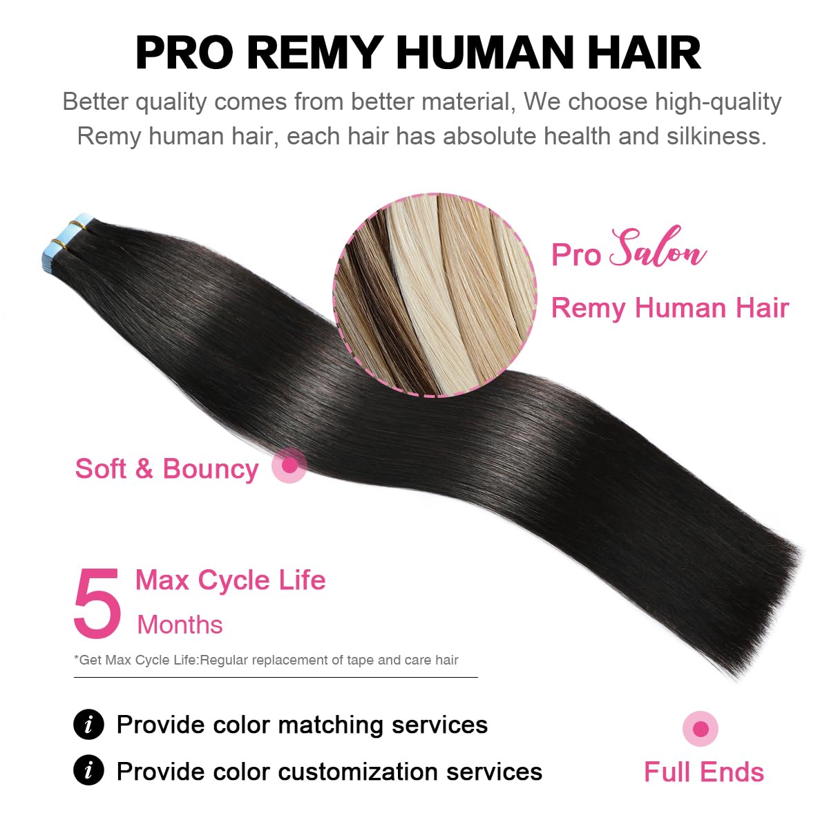 Suyya Tape In Hair Extensions Remy Human Hair 18 Inches 50G/Pack 20Pcs Straight Seamless Skin Weft Tape Hair Extensions Natural