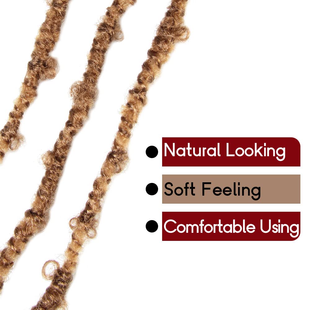 8 Packs Light Weight Butterfly Locs Crochet Hair 12 Inch Butterfly Faux Locs Crochet Hair Distressed Butterfly Locs, 27#