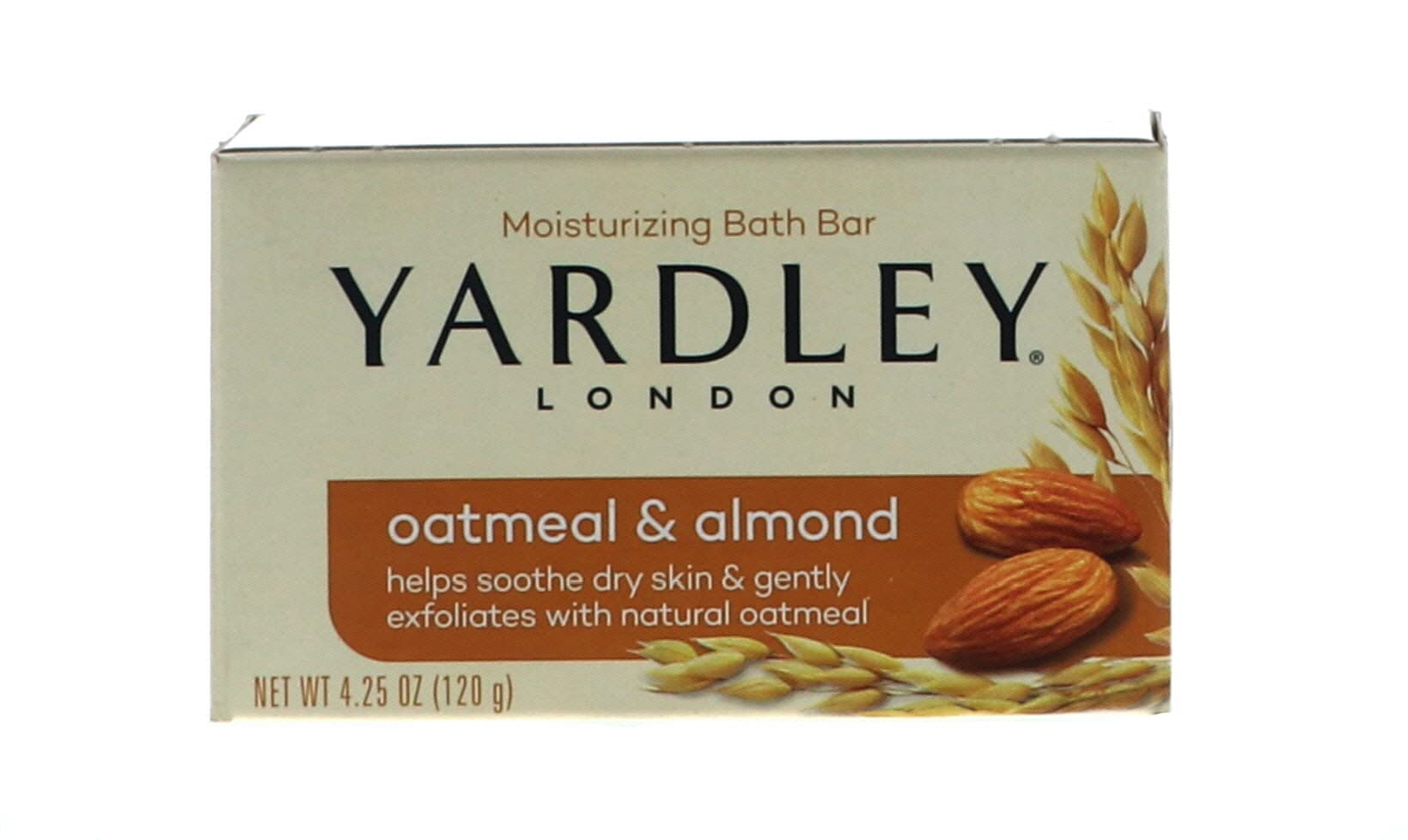 Yardley London Oatmeal And Almond Naturally Moisturizing Bath Bar, 4.0 Oz. (Pack Of 8)