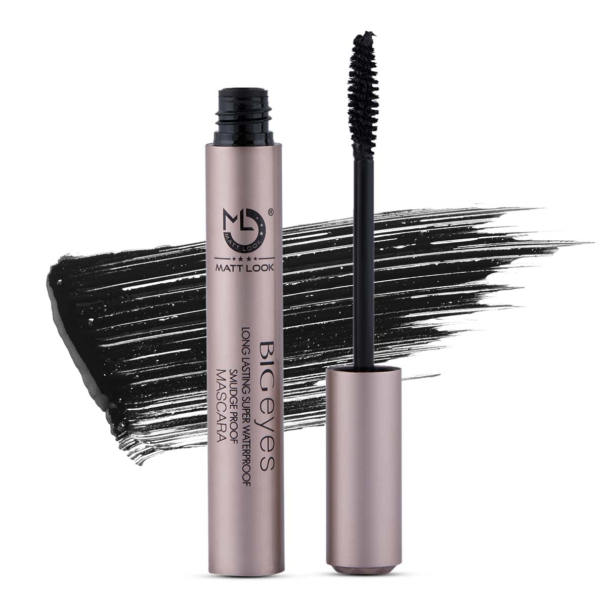 Matt Look Big Eyes Long Lasting Super Waterproof Smudge Proof Mascara | Jet Black Color Mascara | Easy To Carry | One Stroke App