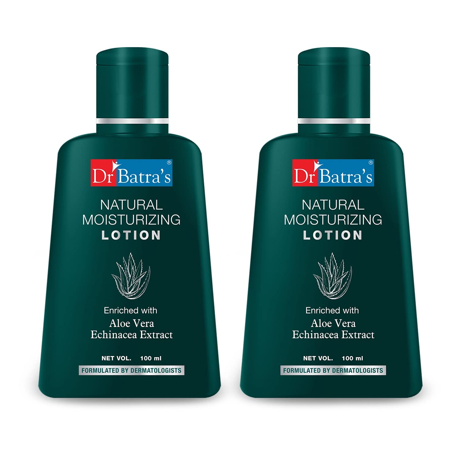 Dr BatraS Natural Moisturizing Lotion Enriched With Echinacea Aloe Vera  100 Ml Pack Of 2