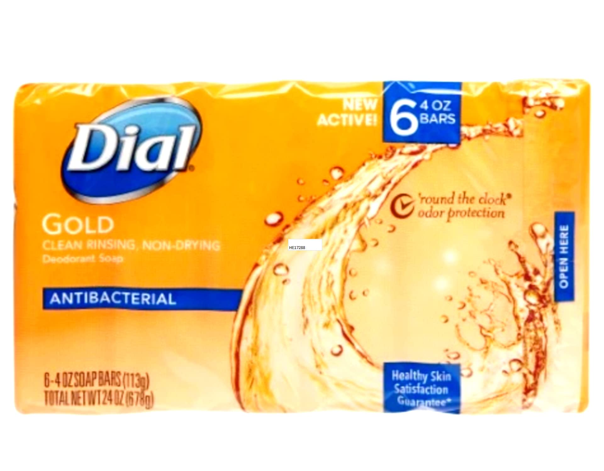 Dial Antibacterial Soap Bar, Gold, 6 Count (Pack Of 2)