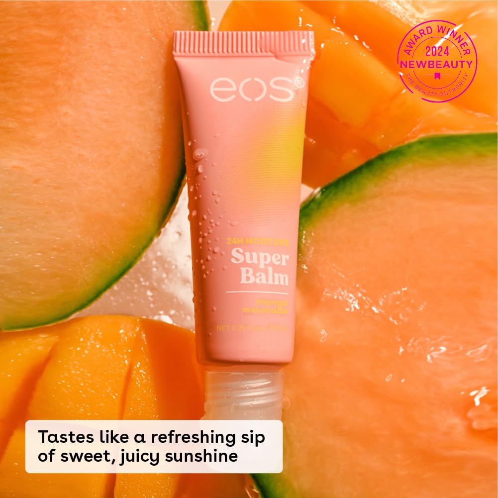 Eos 24H Moisture Super Balm- Watermelon Fros   & Mango Melonade, Lip Mask, Day Or Night Lip Treatment, Made For Sensitive Skin,