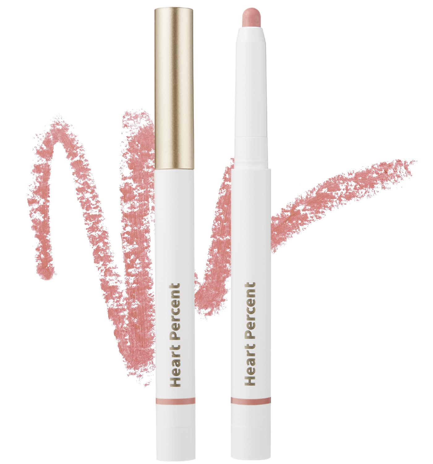 Heart Percent Dote On Mood Lip Pencil, Long-Lasting Creamy Lip Crayon Smooth Color Liner Retractable Lipstick Pencil 0.8G, #06.