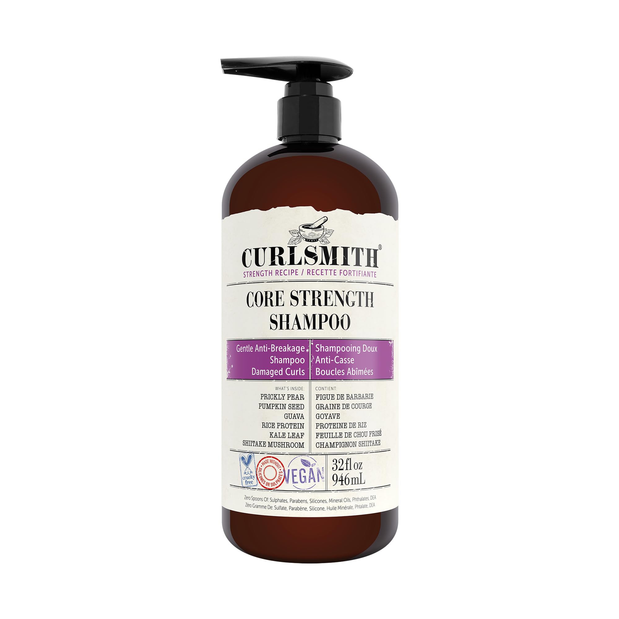 Curlsmith - Core Strength Shampoo, Gentle Protein-Rich For Frequent Use (32 Fl Oz)