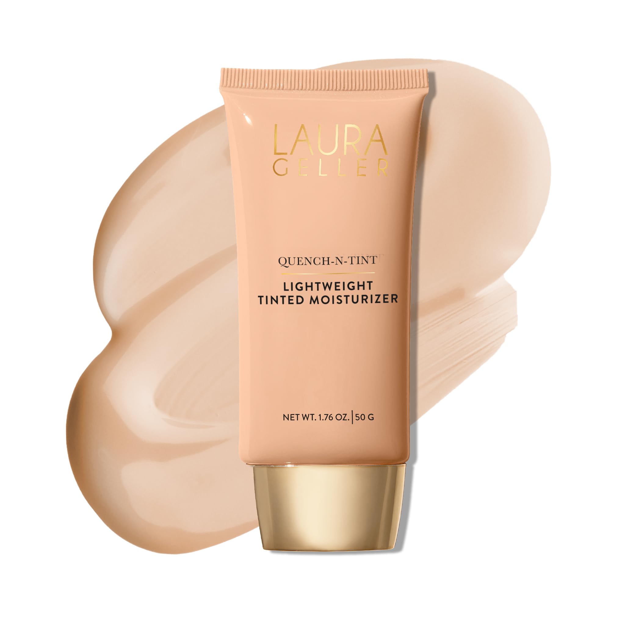 LAURA GELLER NEW YORK Quench-n-Tint Hydrating Foundation - Light - Sheer to Light Buildable Coverage - Natural Glow Finish - Lig