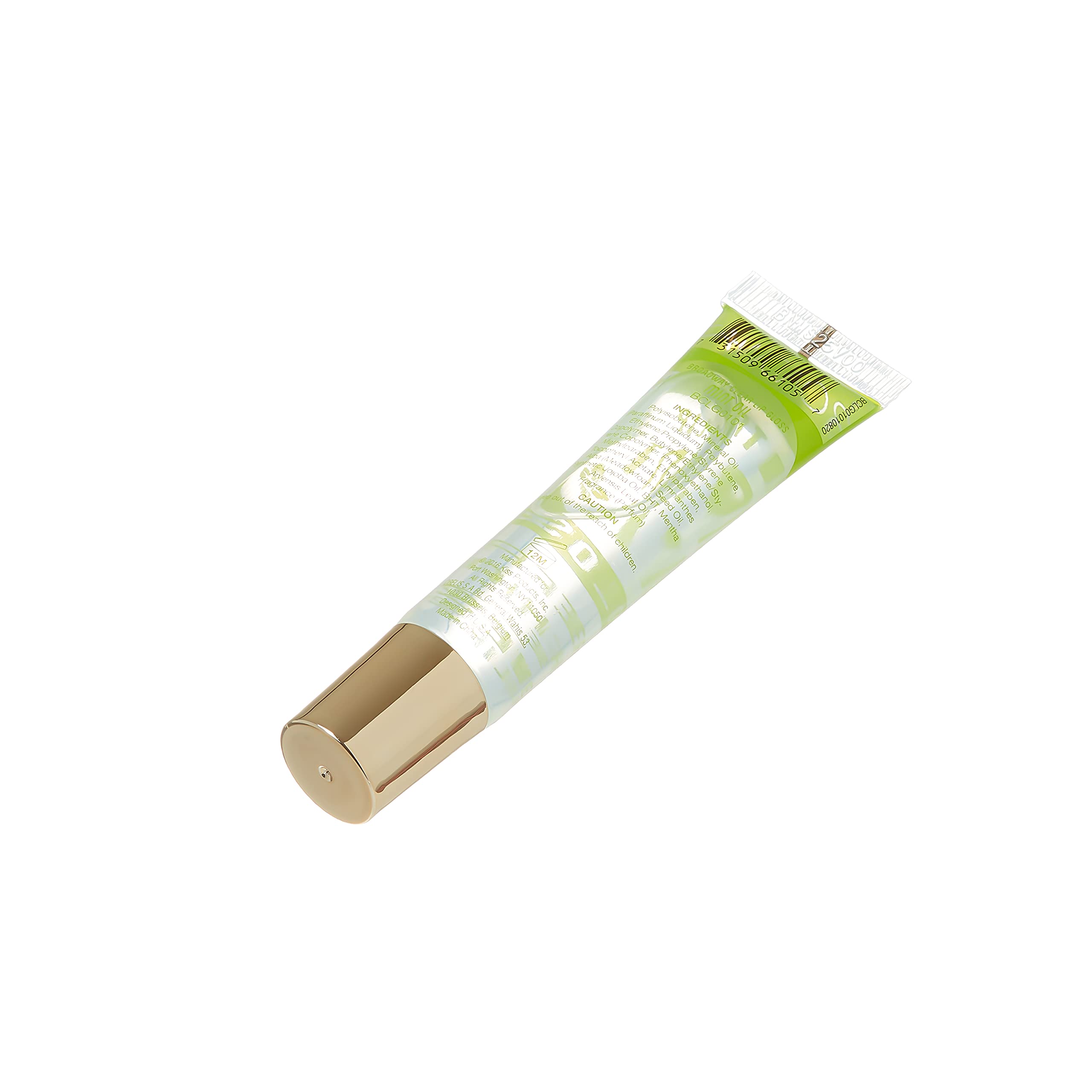 6-Packs Kiss Broadway Clear Lip Gloss (Mint Oil)