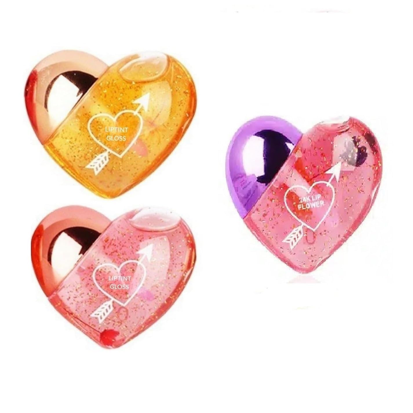 Aasakt Moisturizing And Hydrating Cute Heart Shaped Lip Gloss Tint For Women/Girls | Long Lasting & Easy To Use | Nourishing Nat