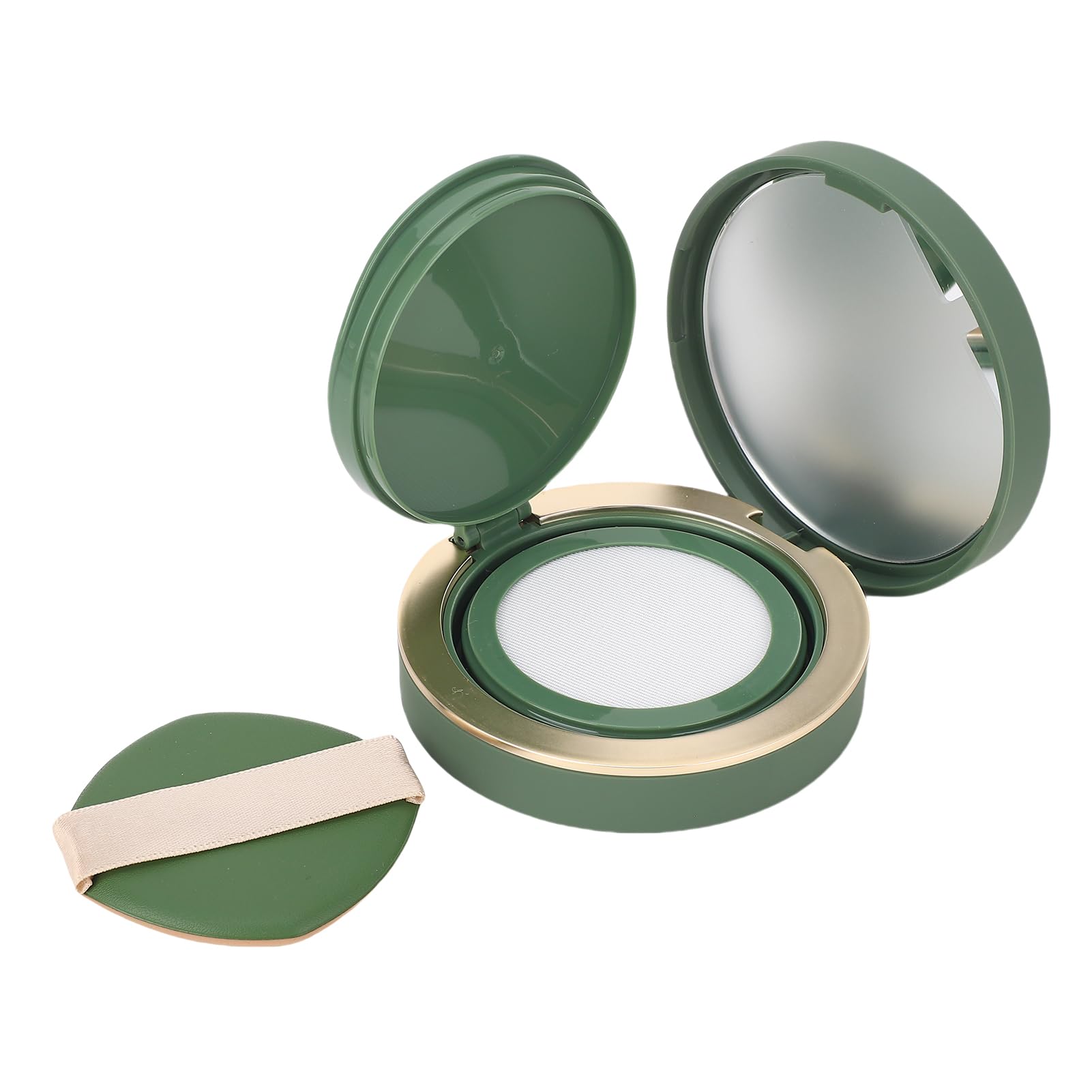OPPWONG Empty Cushion Foundation Box, Refillable Portable Mirror Puff Compact, BB Cream Container with Airtight Seal, Ideal for 