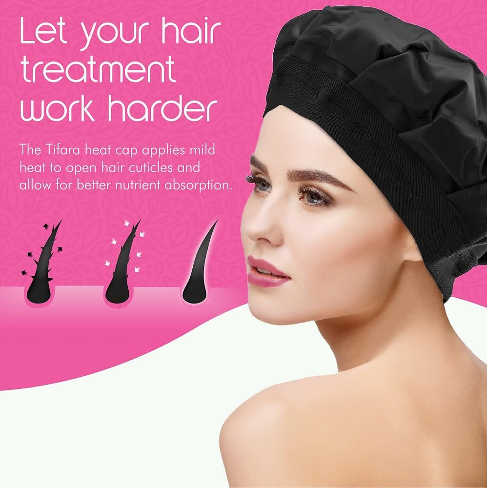 Tifara Beauty Deep Conditioning Cordless Heat Cap For Spa Care At Home, Gel Thermal Technology For Scalp Treatment, Natrual Hair