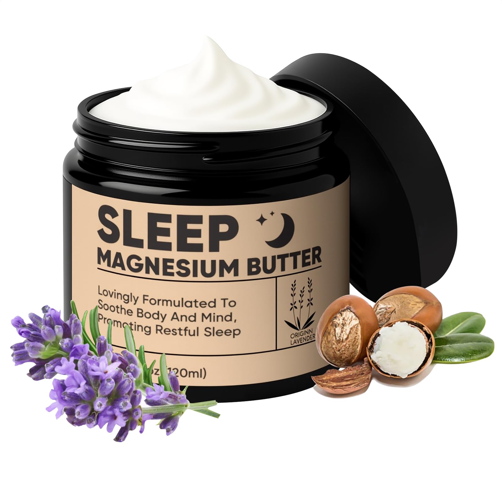 WZI Magnesium Butter for Sleep  Magnesium Cream with Shea & Mango Butter, Arnica & Essential Oils, Nighttime Magnesium Lotion f