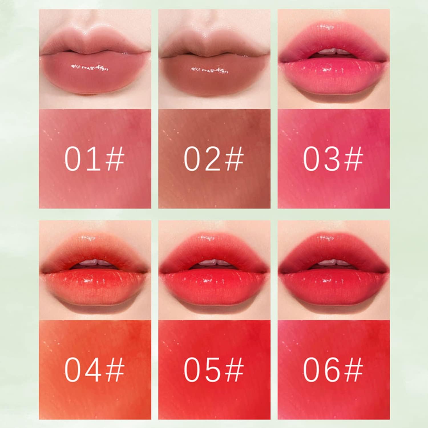6 Colors Lip Tint Stain Set,Korean Velvet Water Lip Tint,Natural Lip And Cheek Tint, Long Lasting Non-Stick Cup Waterproof Lip T