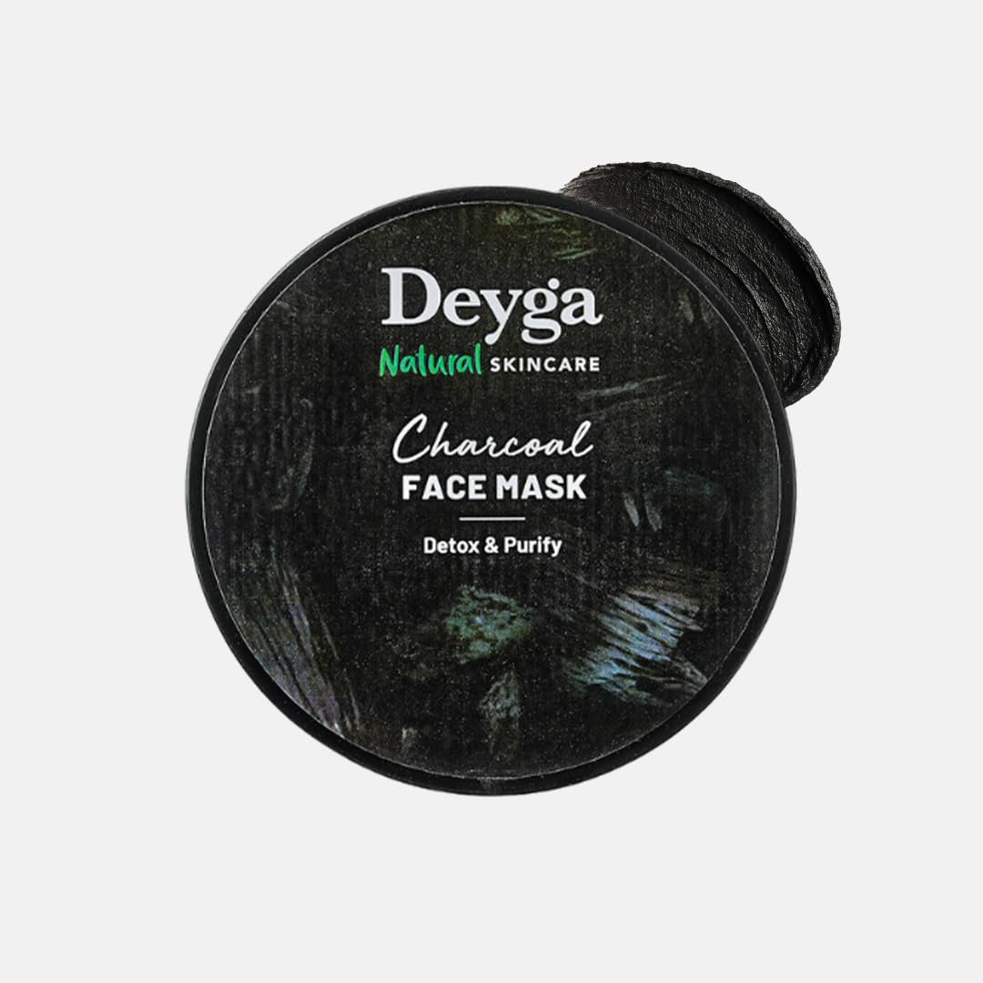 Deyga Charcoal Detox Face Mask (100G) | Deep Cleansing & Oil Control | Reduces Pigmentation, Acne Marks & Blemishes | With Activ