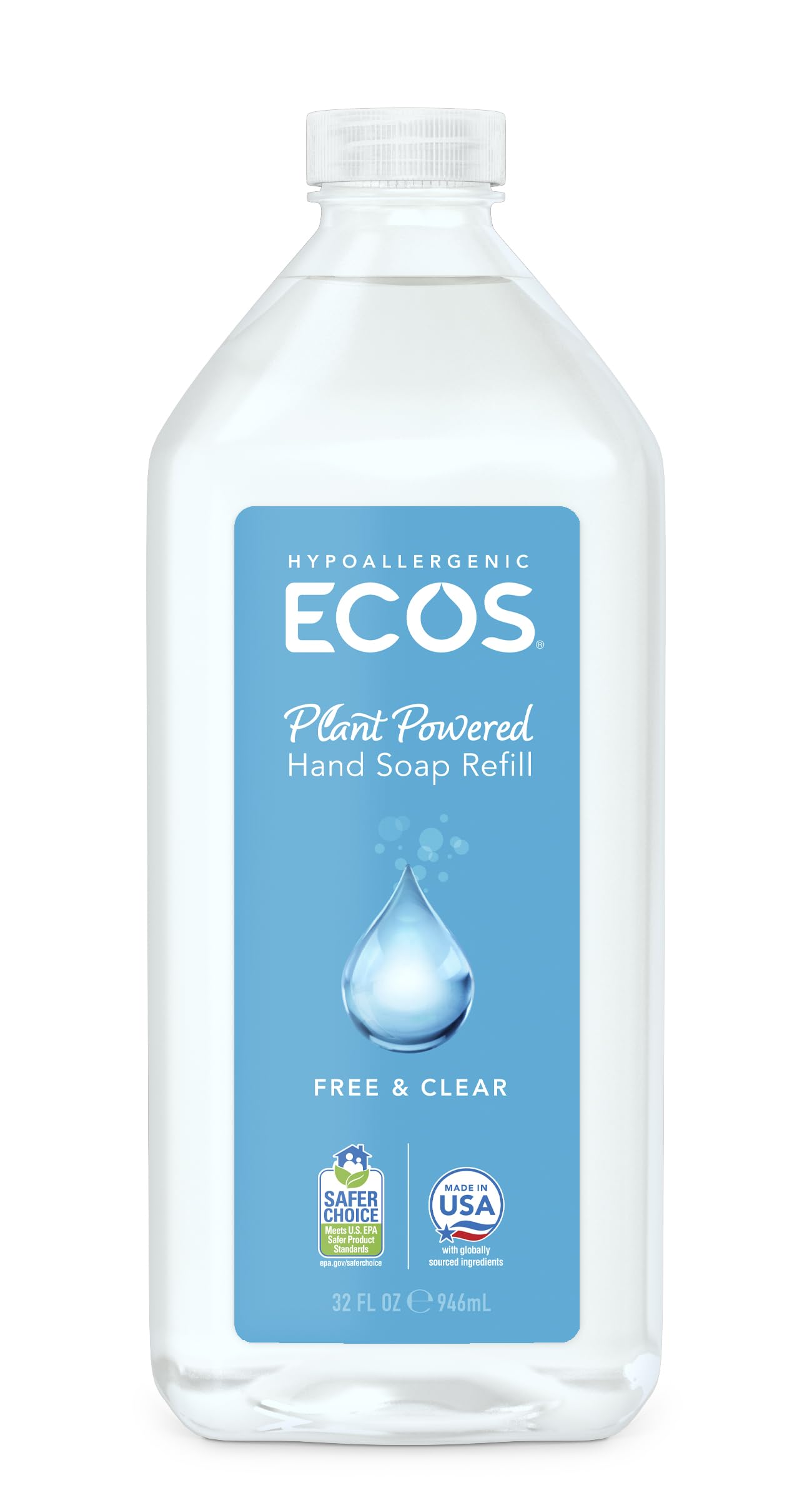 ECOS Hand Soap - Free And Clear - Case of 6 - 32 fl oz.(D0102HH1KG2.)
