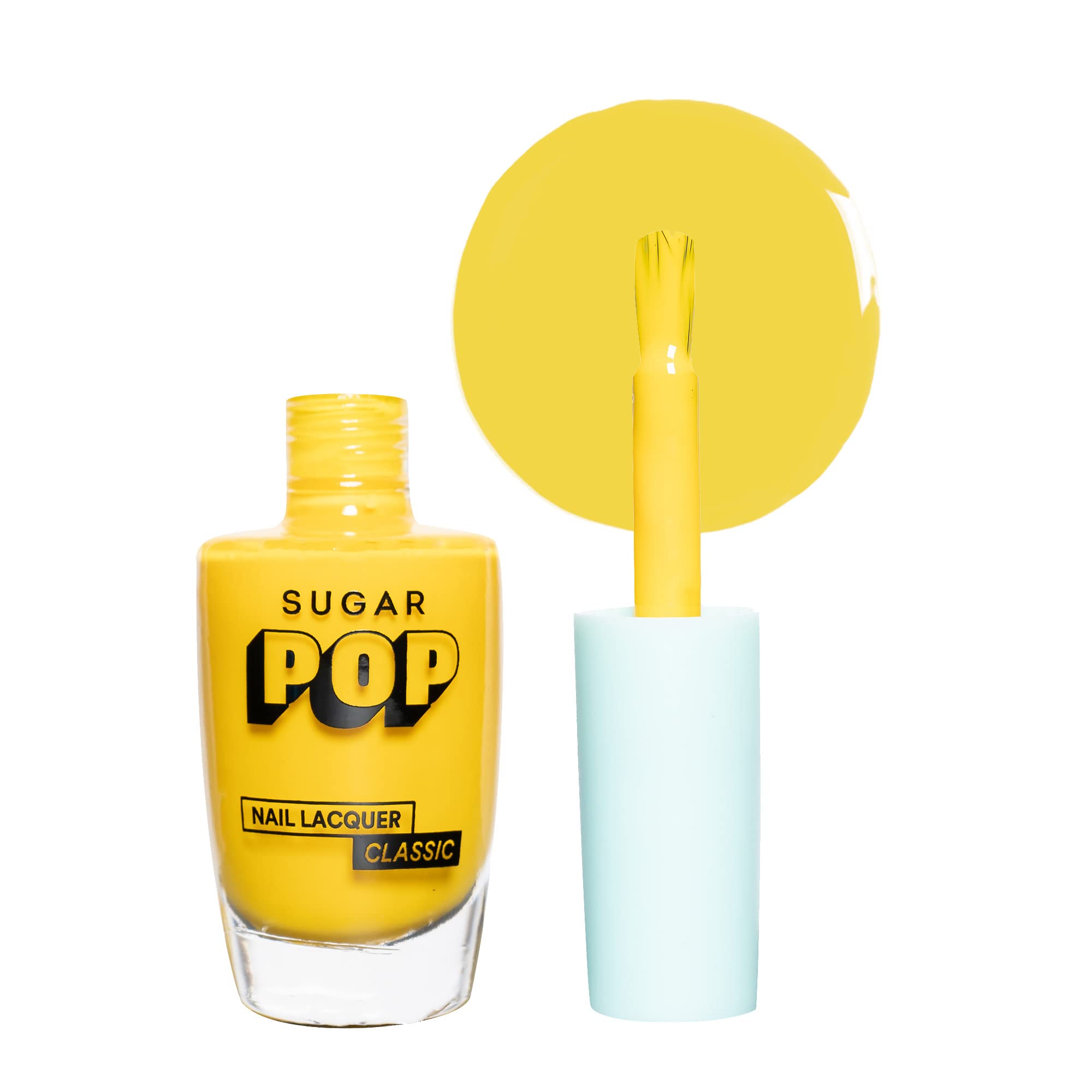 Sugar Pop Nail Lacquer - 04 Hello Yellow (Bright Yellow) | Dries In 45 Seconds | Chip-Resistant | Glossy Finish | High Shine | N
