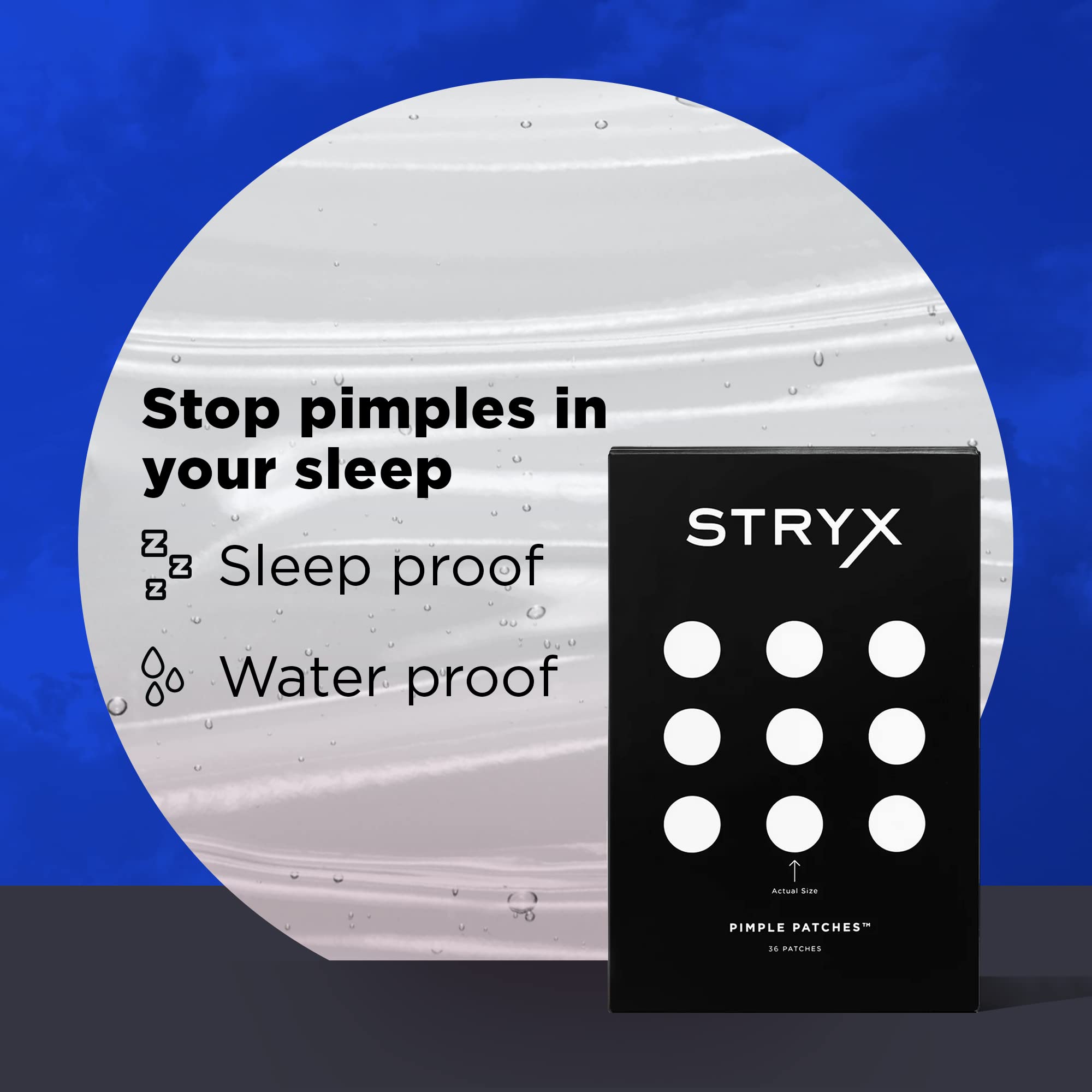 Stryx Hydrocolloid Acne Pimple Patches for Men - Great for Breakouts, Zits, Blemishes, Whiteheads, & Reducing Redness - Designed