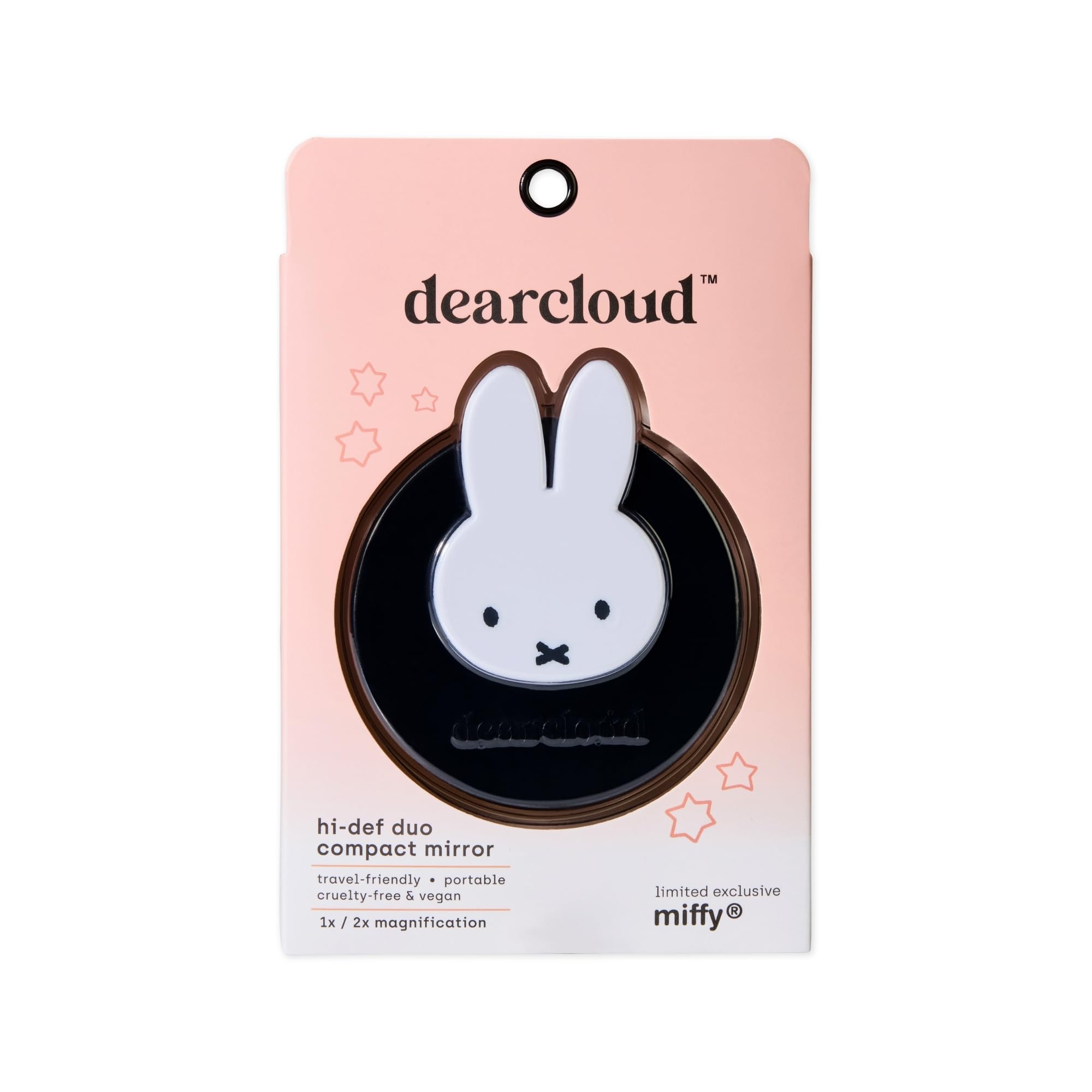 dearcloud Miffy Hi-Def Duo Compact Mirror - Travel-Friendly, Dual Magnification