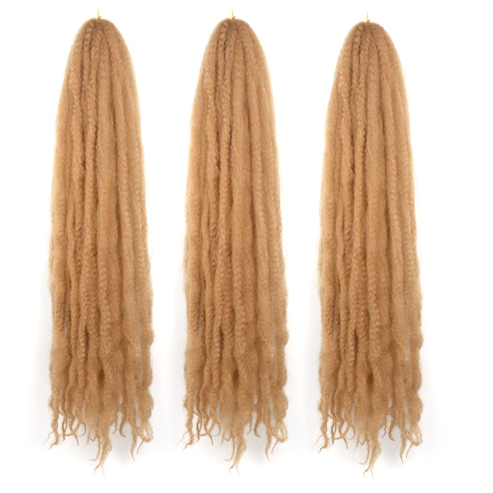 KGBFASS 36inch Brown Marley Twist Braiding Hair Super Long Kinky Curly Marley Braids Crochet Hair for Twists Synthetic Afro Marl