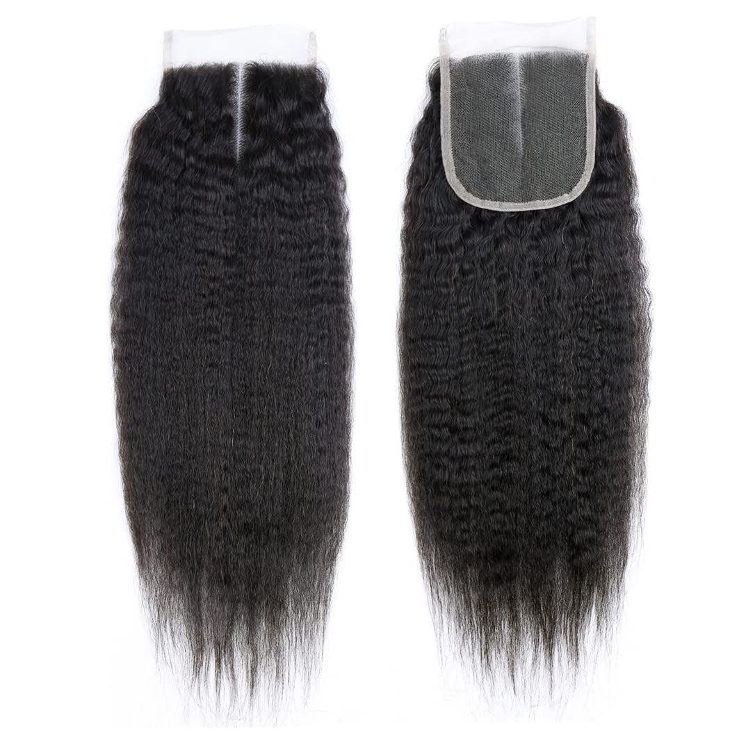 Odir Kinky Straight Bundles With Closure Brazilian Human Hair 26 28 30+20 Inch Unprocessed 9A Yaki Straight Virgin Hair 3 Bundle