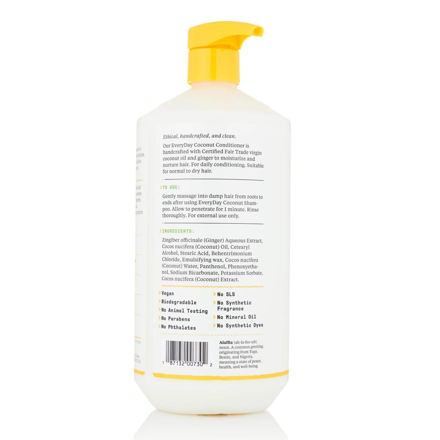 Alaffia EveryDay Coconut Conditioner, Ultra Hydrating Conditioner for Normal to Dry Hair. Made with Fair Trade Coconut Oil and G