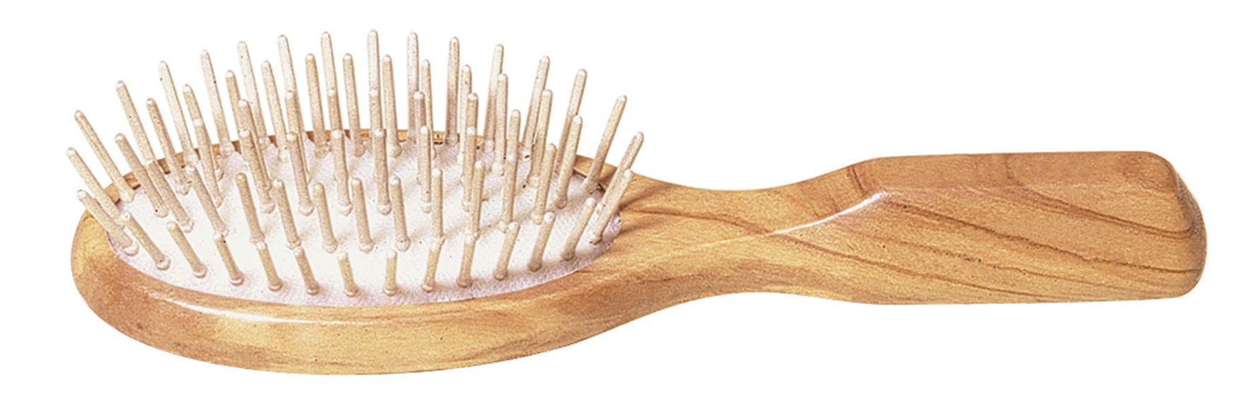 Redecker Maple Pin Small Wooden Hairbrush with Waxed Olive Wood Handle, 6-7/8-Inches