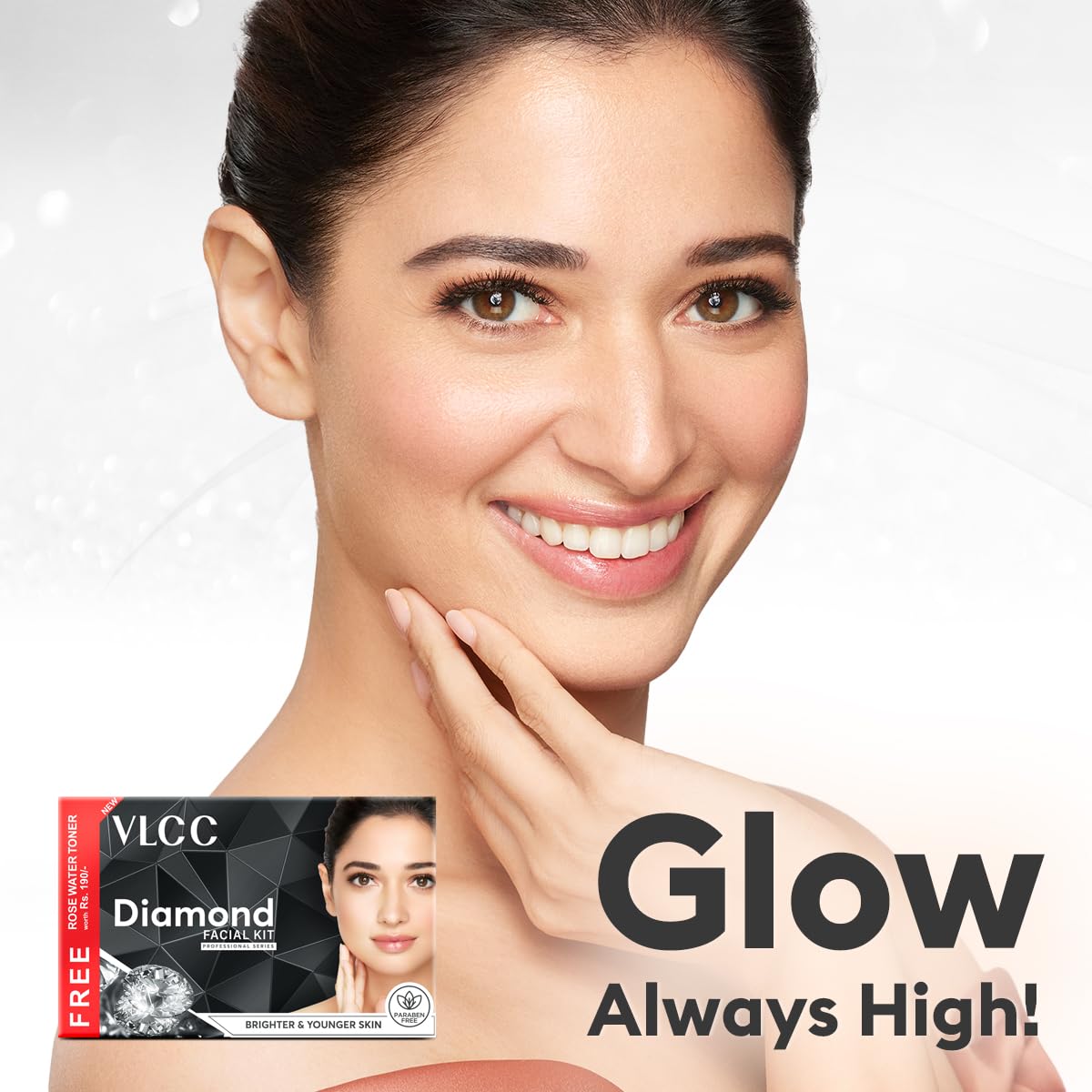 Vlcc Diamond Facial Kit - Multi Use | Salon Like Facial In Just 6-Steps | Includes Cleanser, Scrub, Cream, Face Pack, Moisturizi