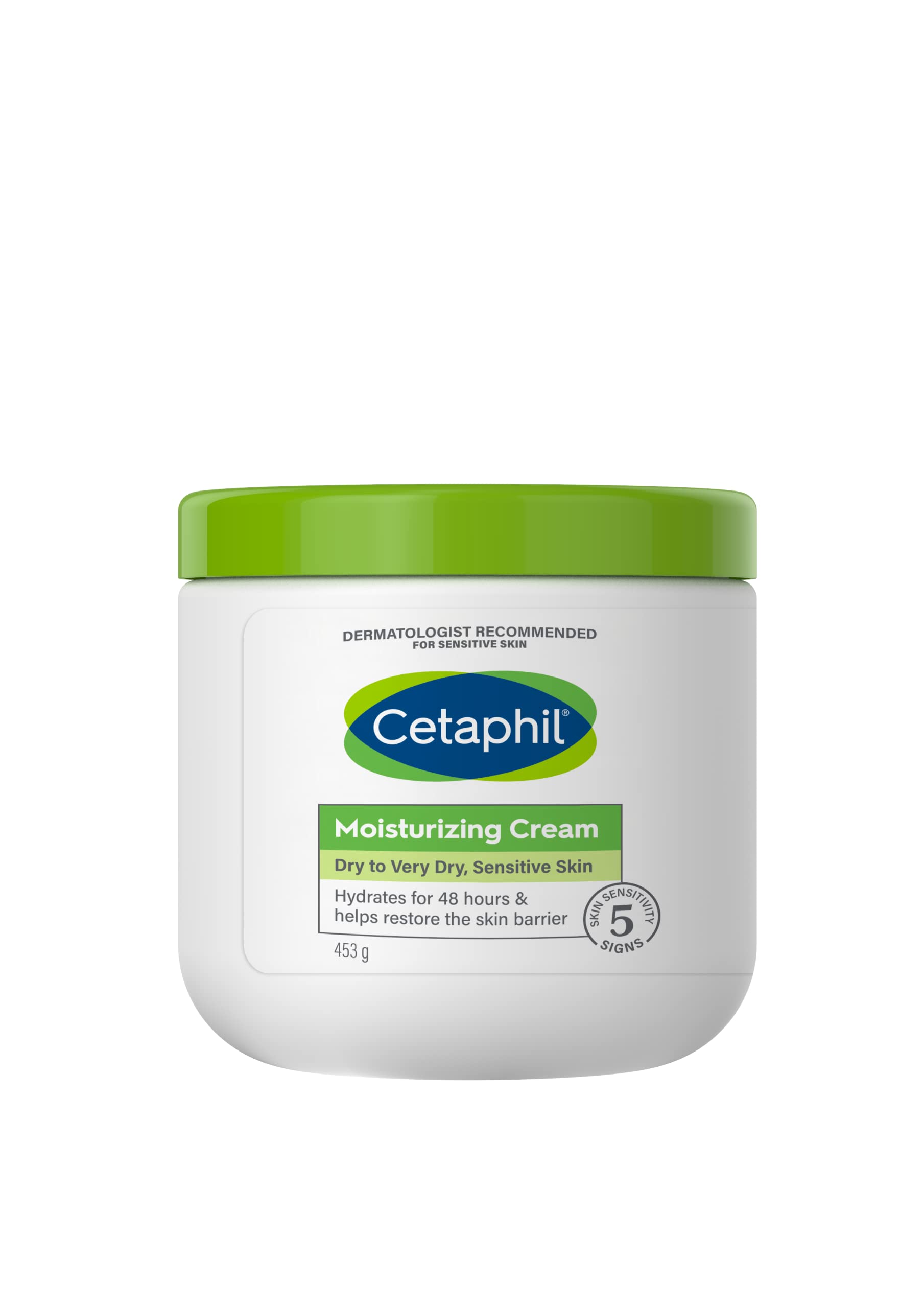Cetaphil Moisturizing Cream For Dry/Sensitive Skin, Fragrance Free 16 Oz