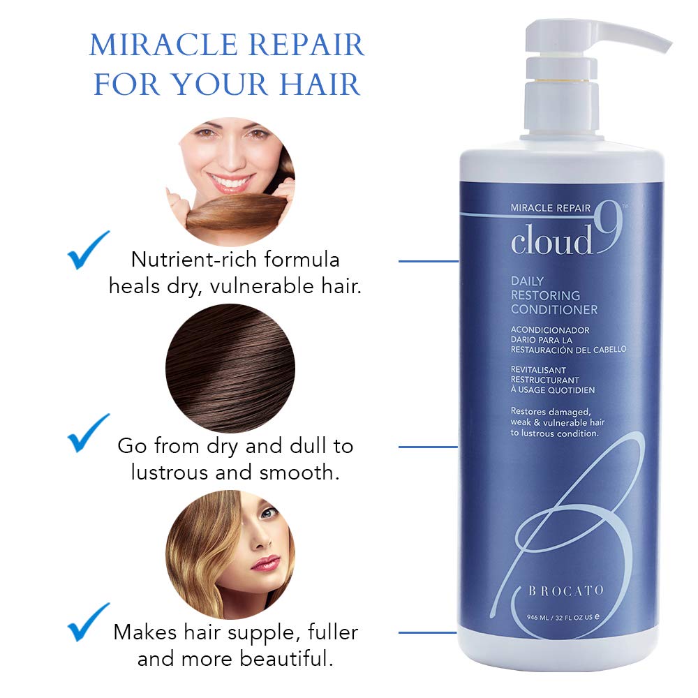 Brocato Cloud 9 Daily Restoring Conditioner, 32 Ounce, by Beautopia Hair