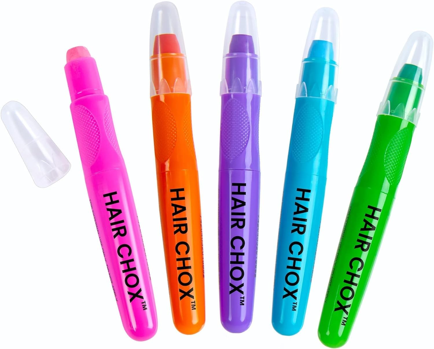 Fashion Angels 5 Piece Hair Chalk Kit - Temporary Hair Color For Kids With 5 Vibrant Colors- Safe And Washable Hair Coloring For