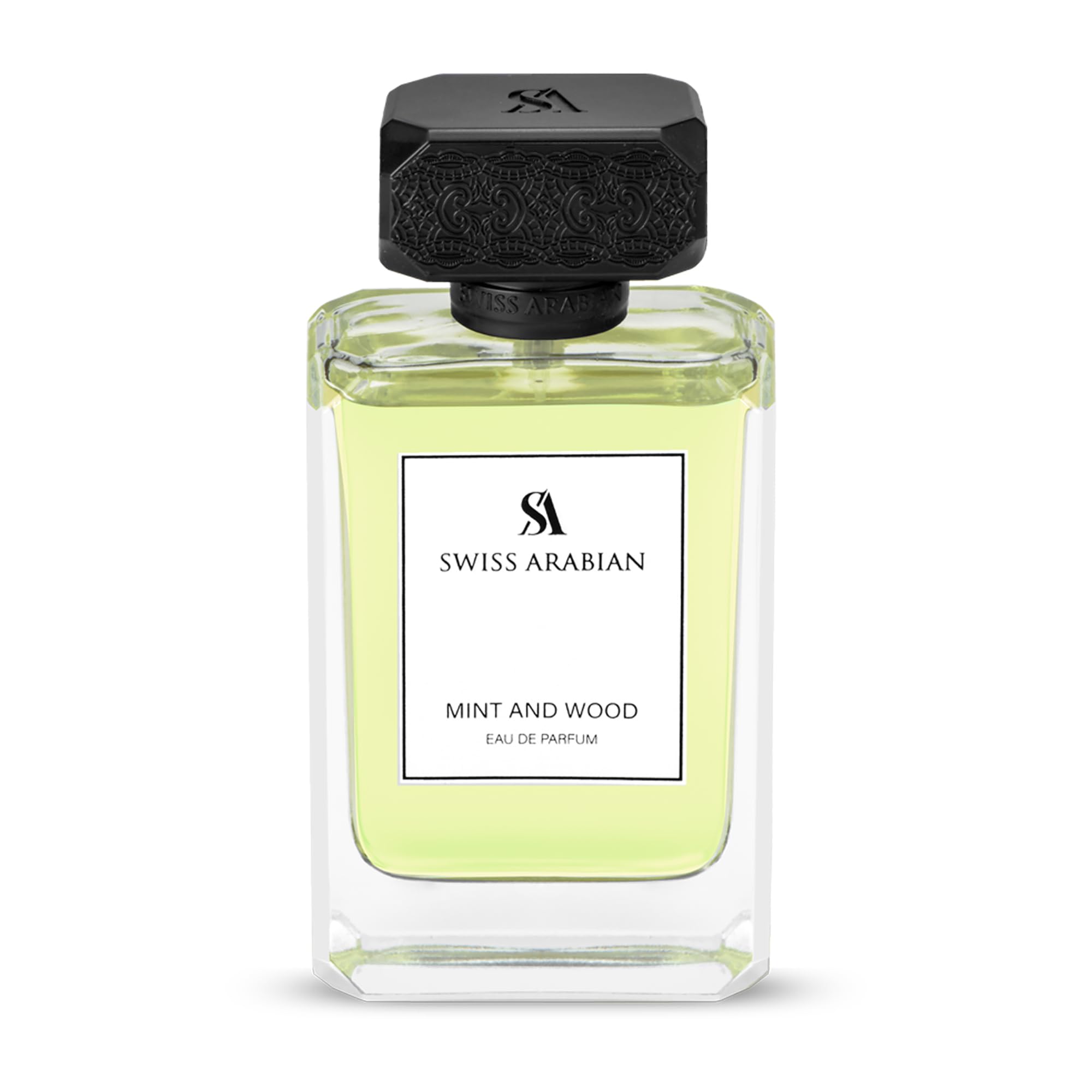 Swiss Arabian Mint and Wood Men's Fragrance - Spicy Woody Scent with Lemon, Cardamom & Tonka Bean - 3.4 oz