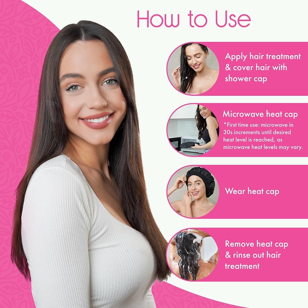 Tifara Beauty Deep Conditioning Cordless Heat Cap For Spa Care At Home, Gel Thermal Technology For Scalp Treatment, Natrual Hair