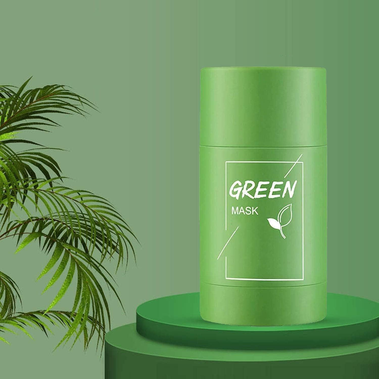 Green Tea Purifying Clay Stick Mask For Men & Women | Deep Cleansing Face Mask Stick | Oil Control, Blackhead Remover & Pore Min