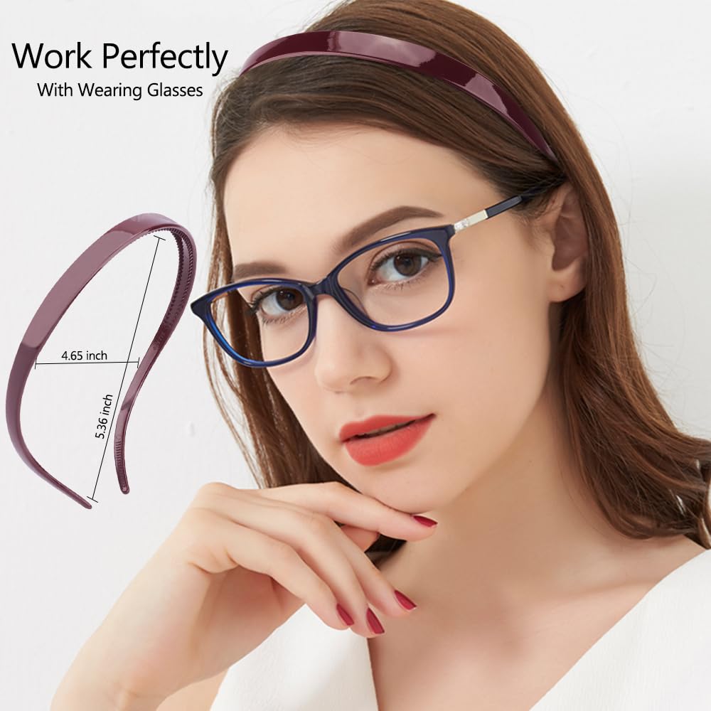 Tobatoba Flex No Pressure Headbands, Headbands For Glasses Wearers, Sunglasses Headband No Headache Headband Comfortable Headban