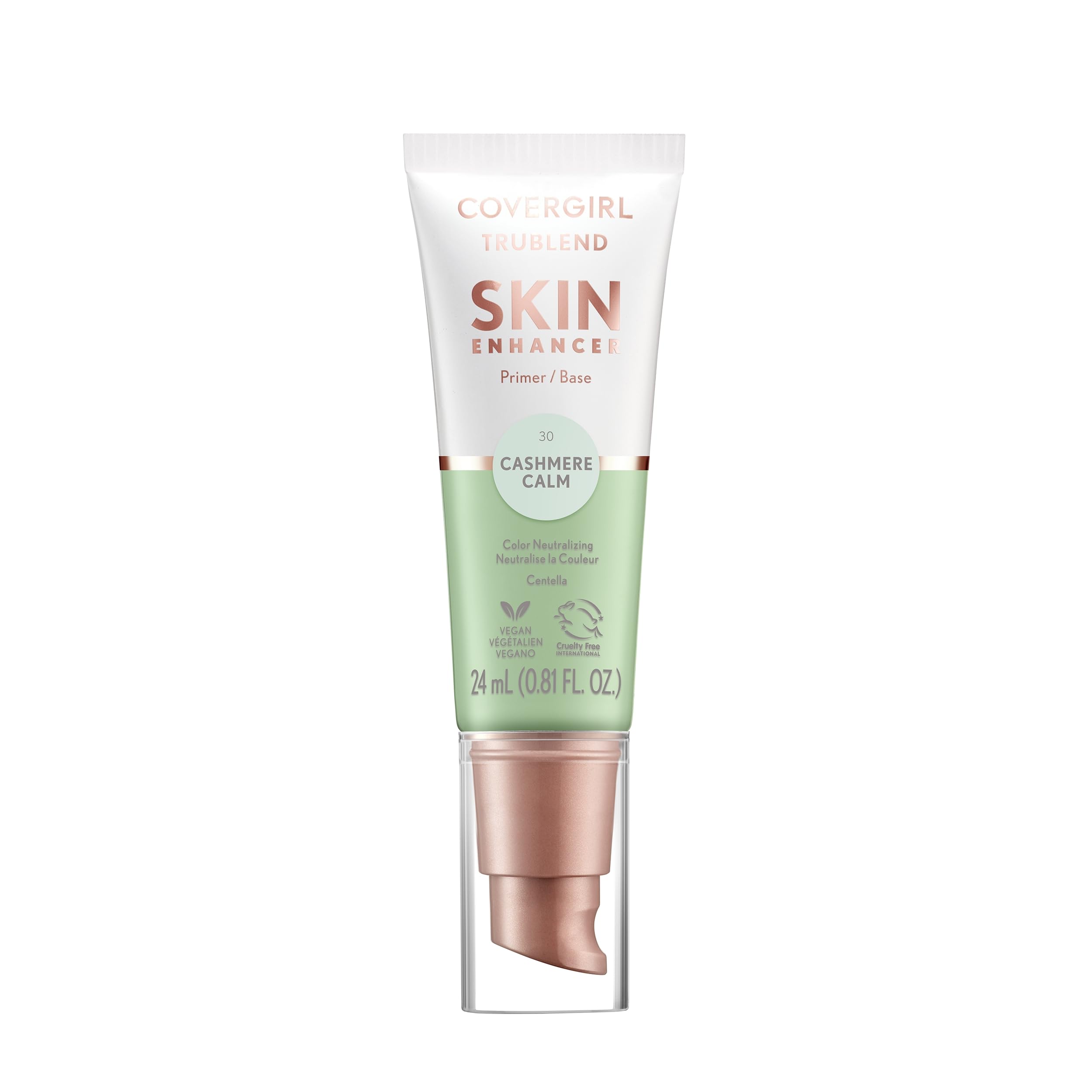 CoverGirl TruBlend Skin Enhancer, Cashmere Calm, Primer, Plumps Dry Skin, Blurs Pores, Hydrating, Brightening, Lasts All Day, 0.