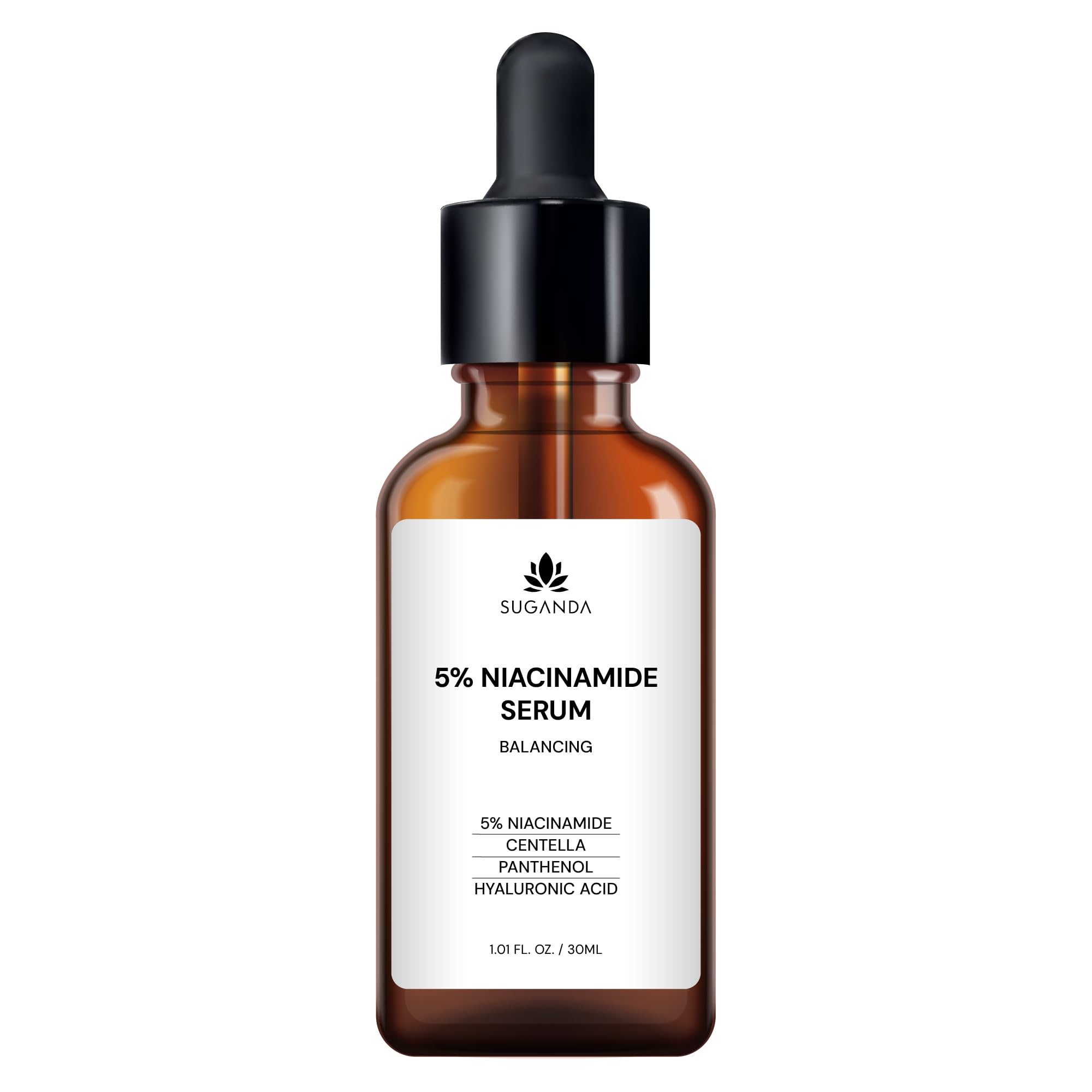 Suganda 5% Niacinamide Face Serum | With Centella & Hyaluronic Acid | Non-Sticky Hydration & Soothing Care | Fades Acne, Dark Sp