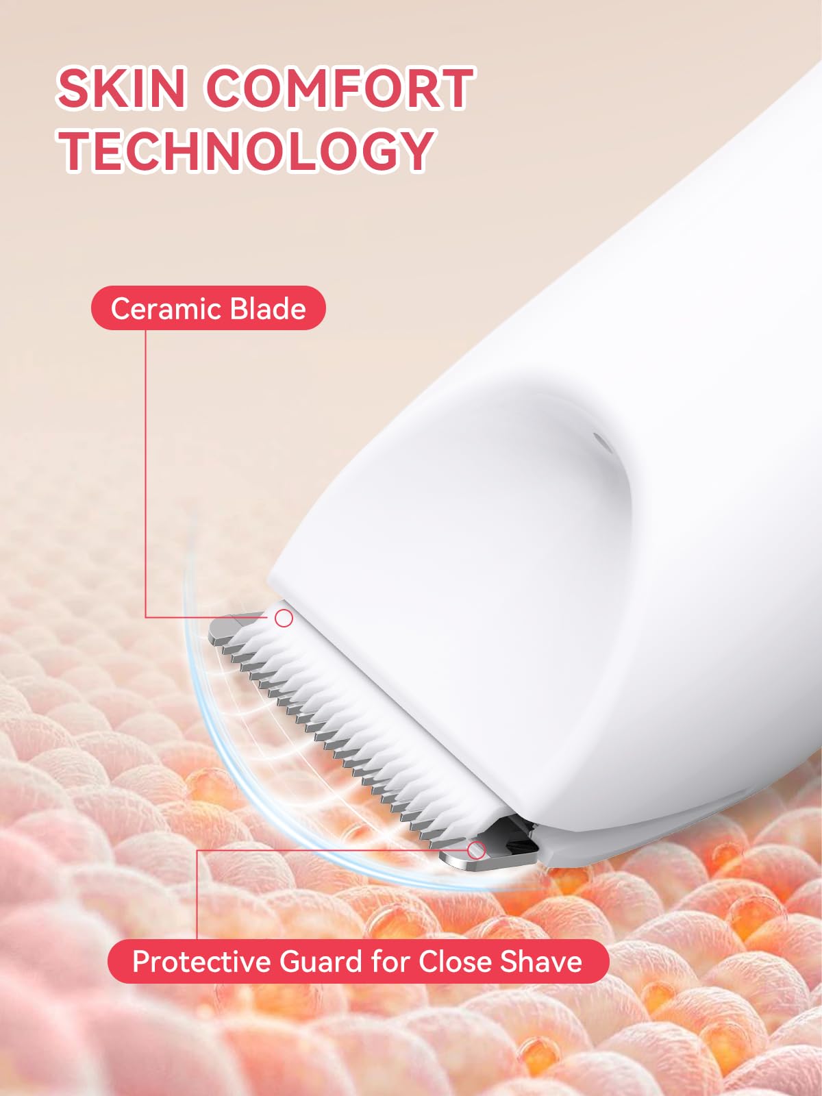 Bikini Trimmer for Women, Maxgroom Electric Razors for Women, Wet/Dry Pubic Hair Trimmer, Ceramic Blades for Intimate Grooming &