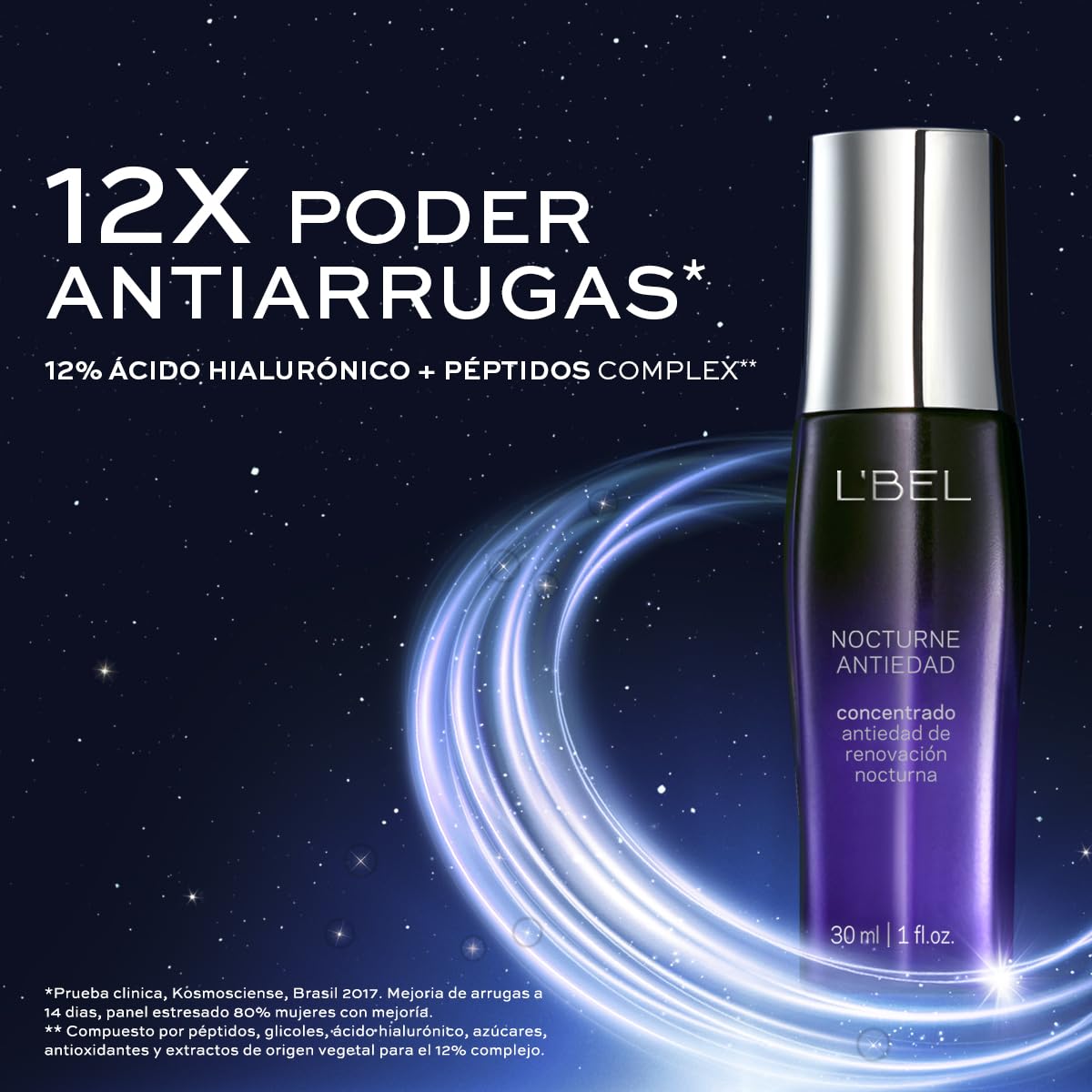 L'BEL - Nocturne Facial Serum with Hyaluronic Acid 30ml