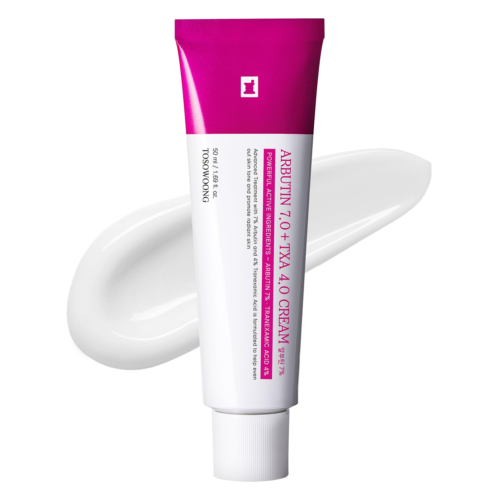 TOSOWOONG Arbutin 7% + Tranexamic Acid 4% Cream, 70,000ppm Arbutin, 40,000ppm TXA, Niacinamide, Glutathione, Dark Spots, Freckle