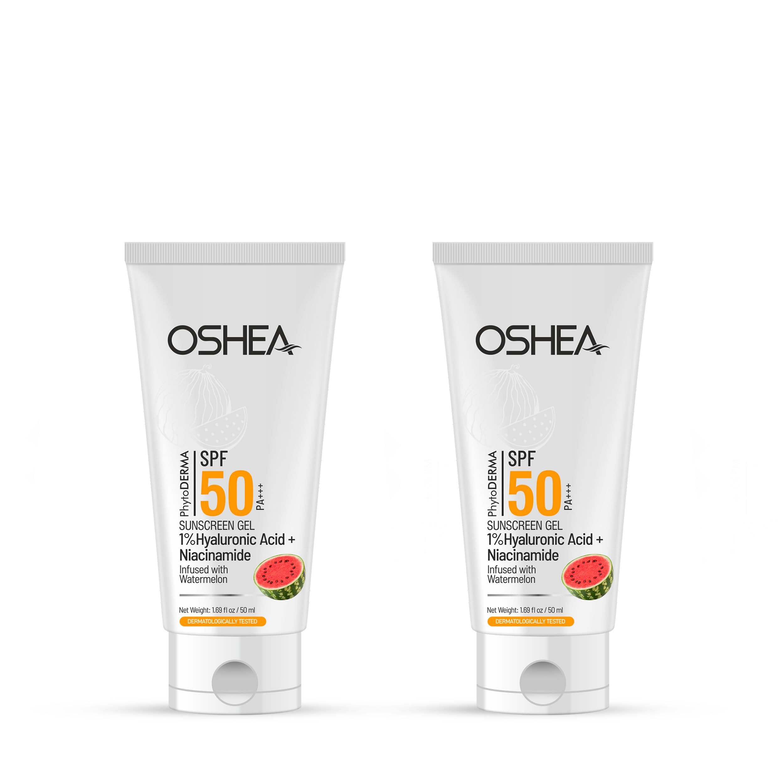Oshea PhytoDERMA 1% Hyaluronic Sunscreen Gel SPF 50 PA+++ | Hydrating, Lightweight & NonGreasy | Reduce Sign of Ageing | UV Pro