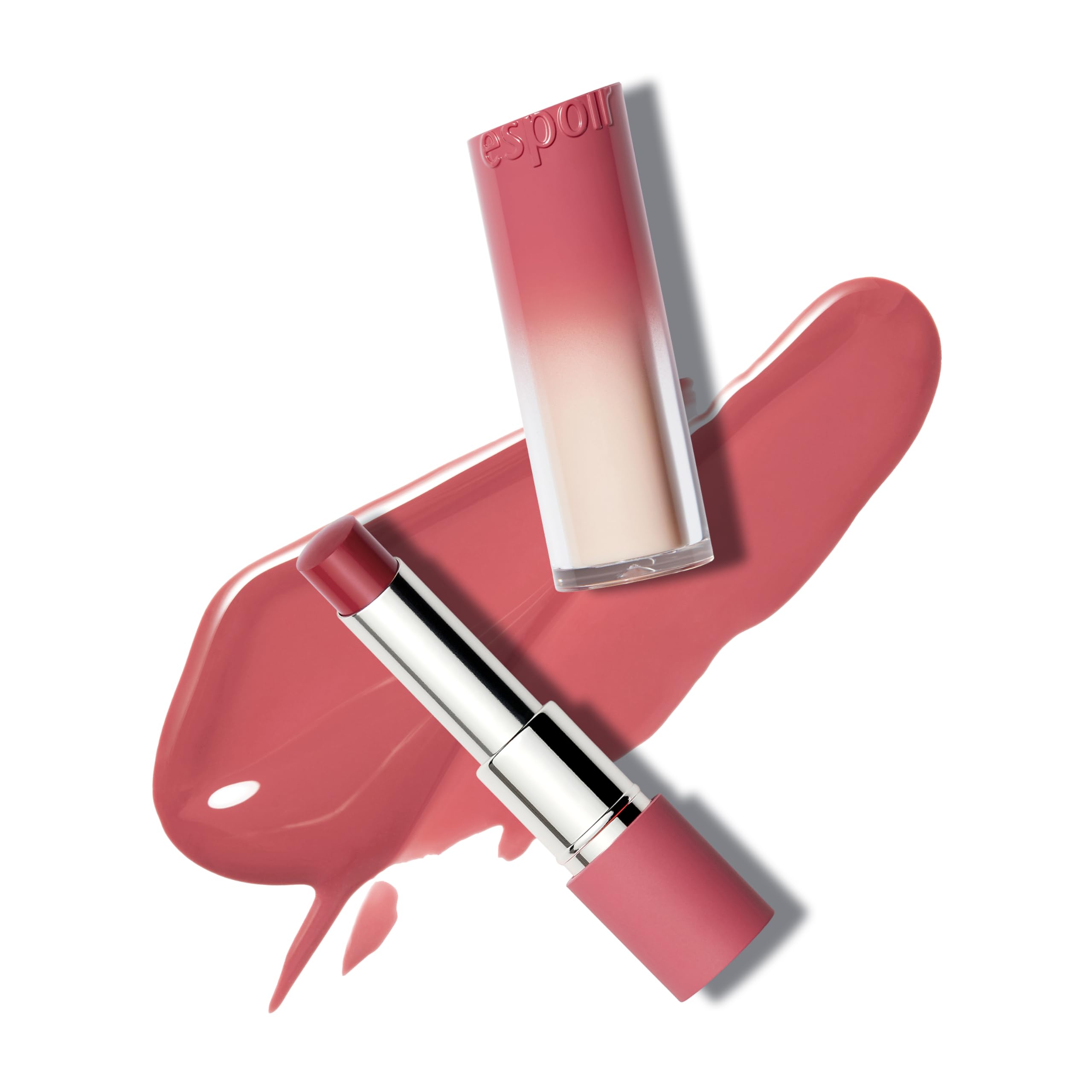 Espoir Lipstick Nowear Balming Glow #10 Peach Rise 0.1oz | Lightweight Moisturizing Lip | Long-Lasting Vibrant Color | Non-Stick