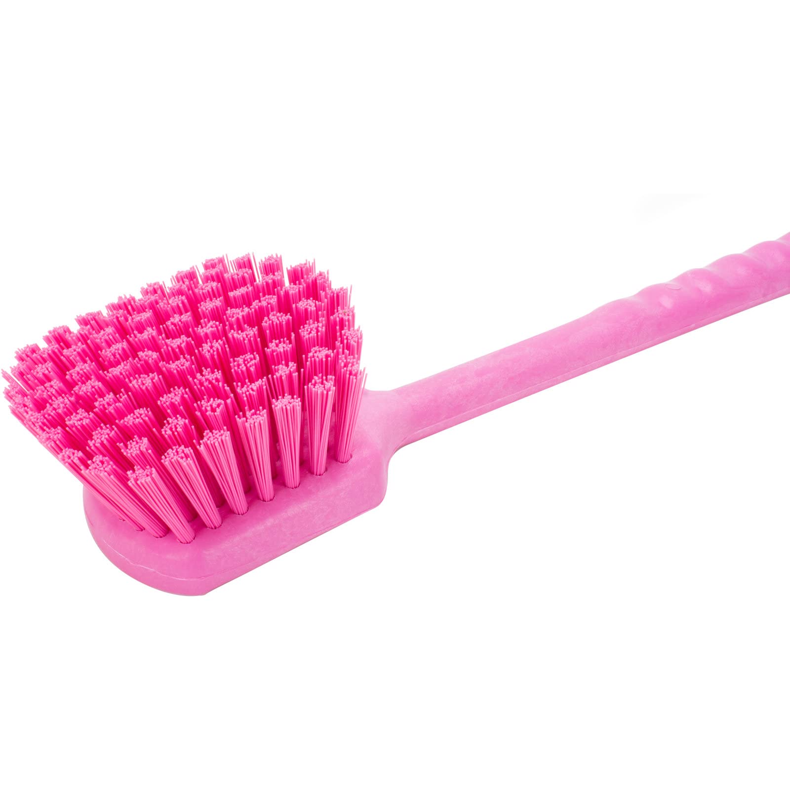 SPARTA 40501EC26 Plastic Large Scrub Brush, Kitchen Brush, Utility Brush With Long Handle For Cleaning, 20 Inches, Pink, (Pack o