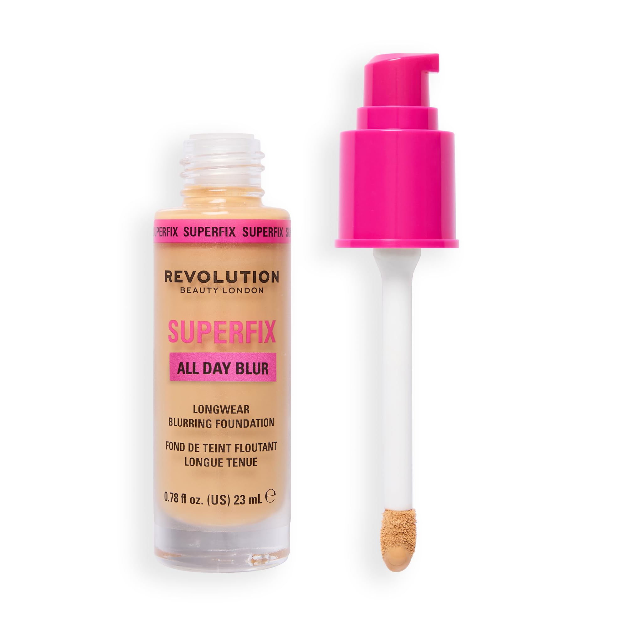 Revolution Superfix Blur Longwear Foundation, F8.5NW Medium or Tan Tones