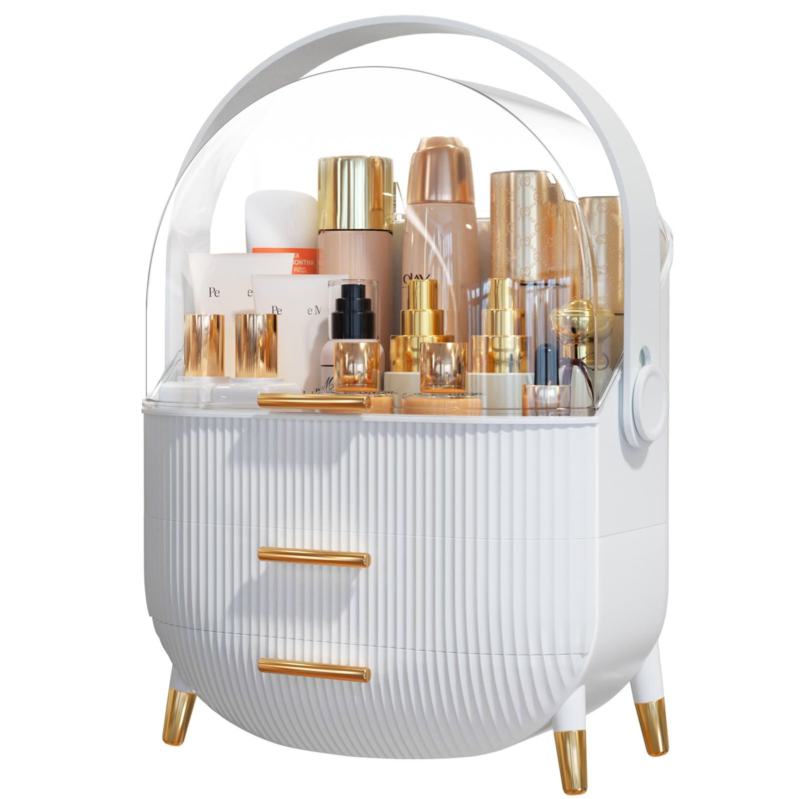 Nestorganix Makeup Organizer Skincare Organizers - Cosmetic Display Cases With Transparent Cover, Skincare Organizers For Bathro