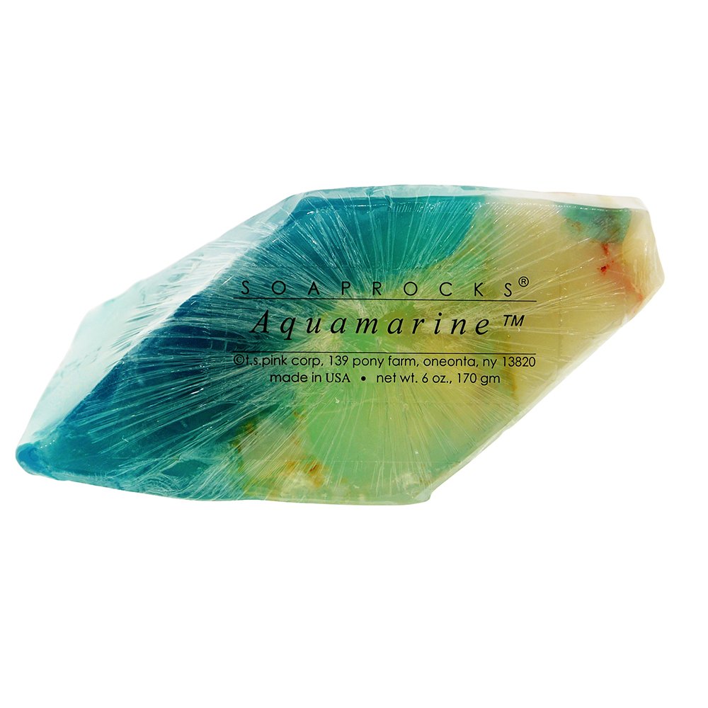 TS Pink Aquamarine SoapRocks - Soap that looks like a Rock ~ 6 oz. Gem Rocks Birthstone Jab  n Gemstone