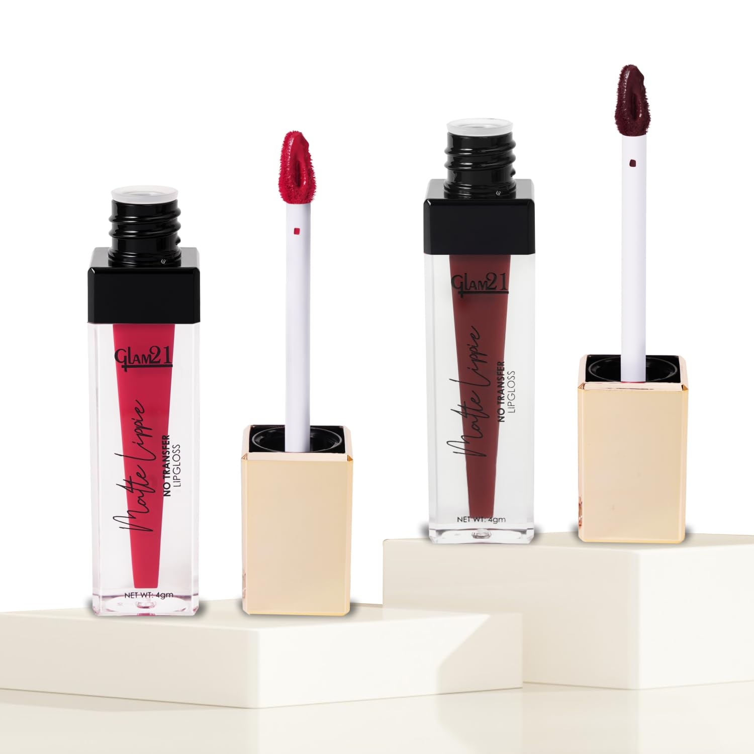 Glam21 Matte Lippie No Transfer Lip Gloss | Creamy Matte, Lightweight & Comfortable | Liquid Lipstick, Smudge And Transfer Proof